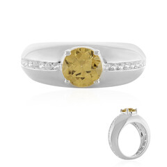 Bague en argent et Zircon jaune (de Melo)