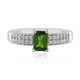 Bague en argent et Diopside de Russie