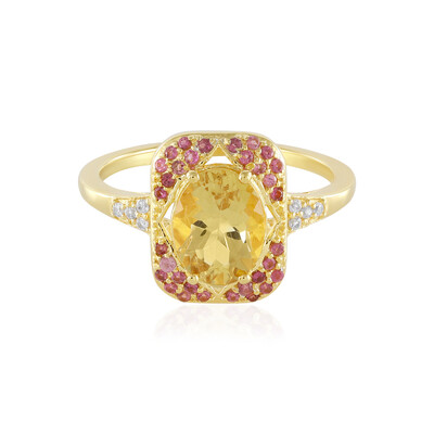 Bague en argent et Béryl jaune