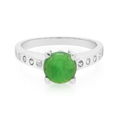 Bague en argent et Chrysoprase impériale