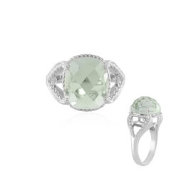 Bague en argent et Améthyste verte