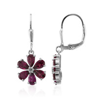 Boucles d'oreilles en argent et Grenat Rhodolite