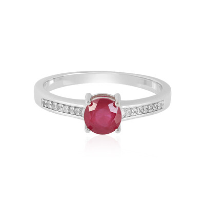 Bague en argent et Rubis de Madagascar