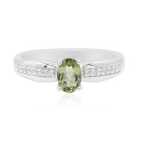 Bague en argent et Tourmaline verte