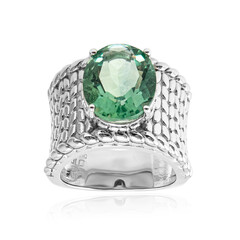 Bague en argent et Fluorite verte