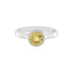 Bague en argent et Béryl jaune