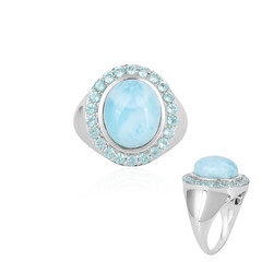 Bague en or et Larimar (KM by Juwelo)