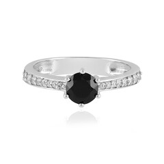 Bague en argent et Spinelle noir