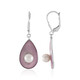 Boucles d'oreilles en argent et Perle blanche de culture d'eau douce