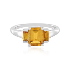 Bague en argent et Citrine