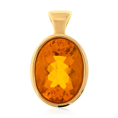 Pendentif en or et Opale de Feu du Mexique (CUSTODANA)