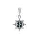 Pendentif en argent et Diamant bleu I3