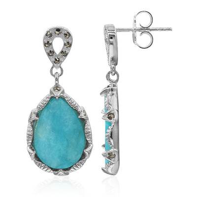 Boucles d'oreilles en argent et Amazonite (Annette classic)