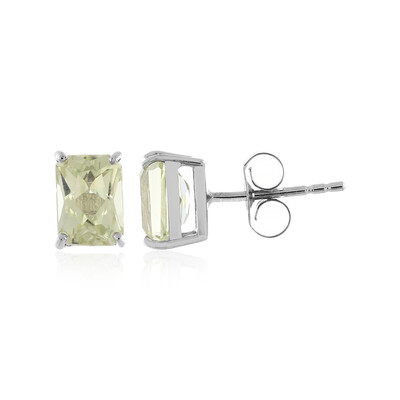 Boucles d'oreilles en argent et Kunzite jaune canari