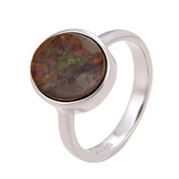 Bague en argent et Ammolite