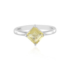 Bague en argent et Fluorite jaune