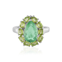 Bague en argent et Fluorite verte