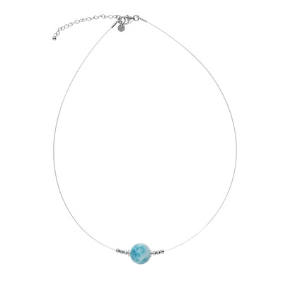 Collier en argent et Larimar