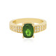 Bague en argent et Diopside de Russie