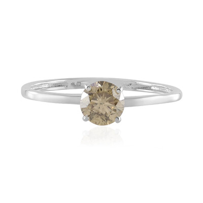 Bague en platine et Diamant champagne I2