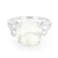 Bague en argent et Howlite