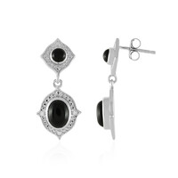 Boucles d'oreilles en argent et Onyx noir