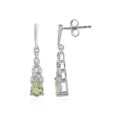 Boucles d'oreilles en argent et Grenat vert menthe de Merelani