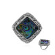 Bague en argent et Coquillage d'Abalone (Art of Nature)