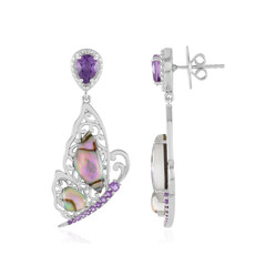 Boucles d'oreilles en argent et Coquillage d'Abalone (Dallas Prince Designs)