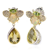 Boucles d'oreilles en argent et Quartz de l'Ouro Verde (Dallas Prince Designs)