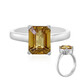 Bague en argent et Zircon jaune