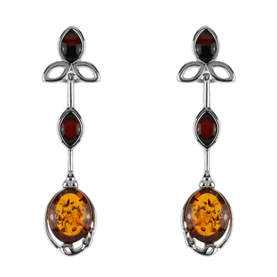 Boucles d'oreilles en argent et Ambre baltique (dagen)