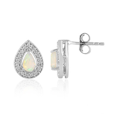 Boucles d'oreilles en argent et Opale Welo