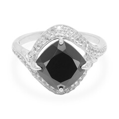 Bague en argent et Spinelle noir