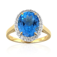 Bague en or et Topaze bleu Suisse (Adela Gold)