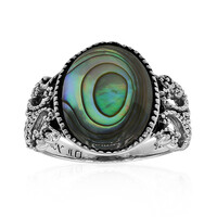 Bague en argent et Coquillage d'Abalone (Art of Nature)