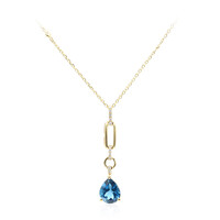 Collier en or et Topaze bleu de Londres