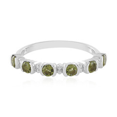 Bague en argent et Moldavite