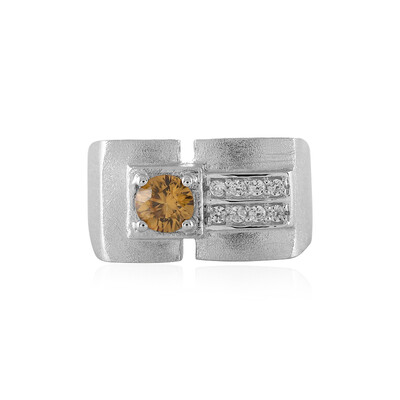 Bague en argent et Zircon jaune