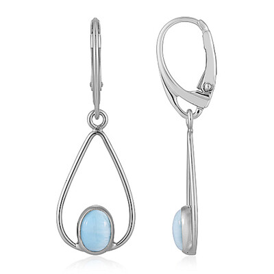 Boucles d'oreilles en argent et Larimar