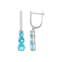 Boucles d'oreilles en argent et Topaze Paraiba