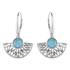 Boucles d'oreilles en argent et Turquoise