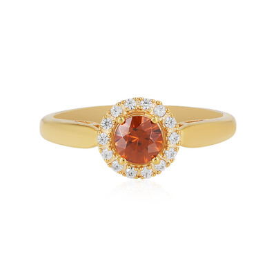 Bague en argent et Zircon cognac