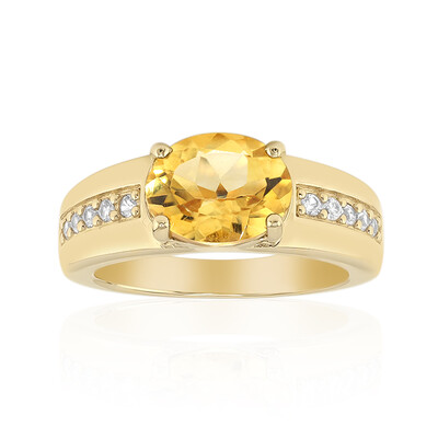 Bague en argent et Citrine