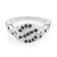 Bague en argent et Spinelle noir