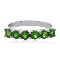 Bague en argent et Diopside de Russie