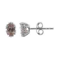 Boucles d'oreilles en argent et Morganite