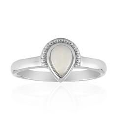 Bague en argent et Opale blanche