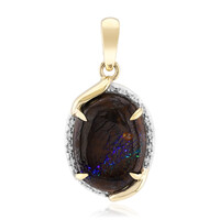 Pendentif en or et Opale Boulder