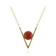 Collier en argent et Agate rouge